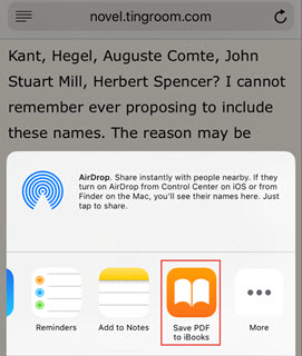 save pdf to iphone