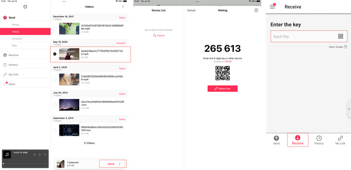 Send Video From iPhone to Android via Send Anywhere