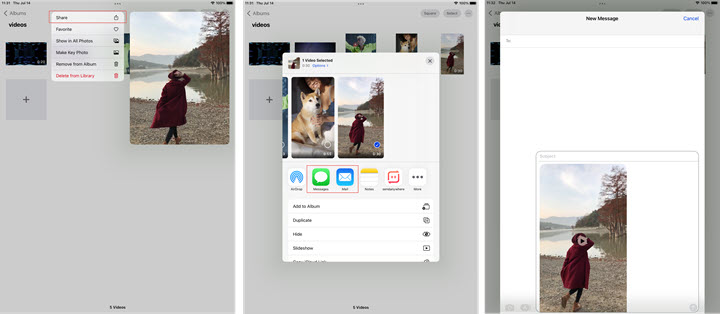 Send Video From iPhone to Android With Email or Text