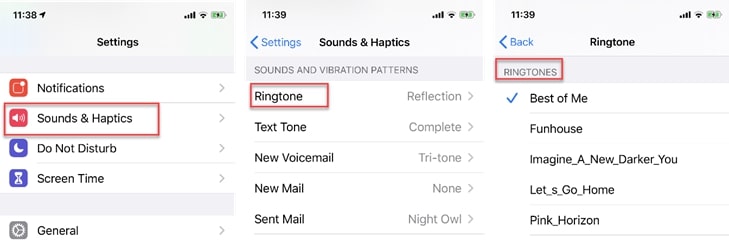 Set ringtone on iPhone