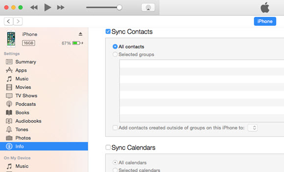 Import Contacts from iPhone to Mac