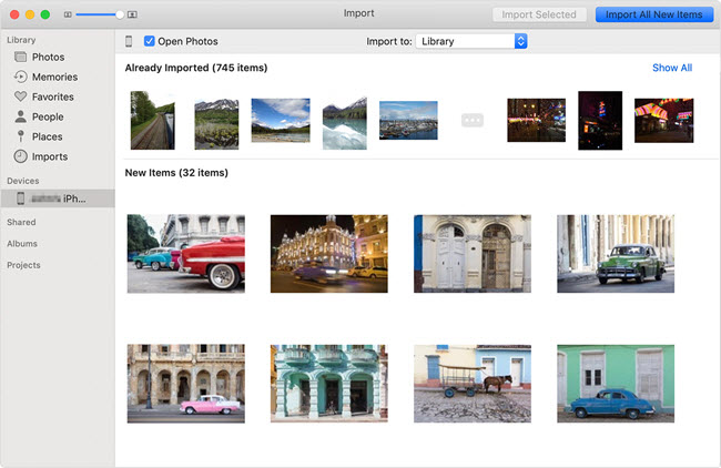 transfer photo albums to Mac