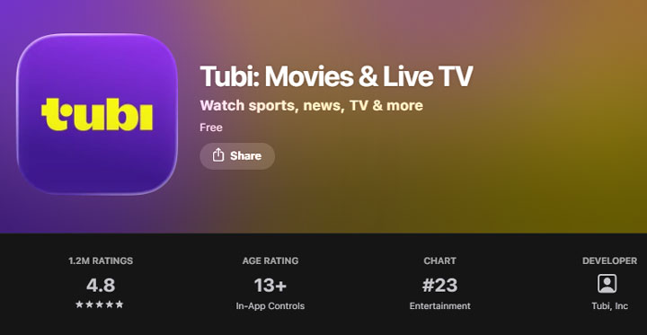 Best free movie apps for iPhone and iPad Tubi