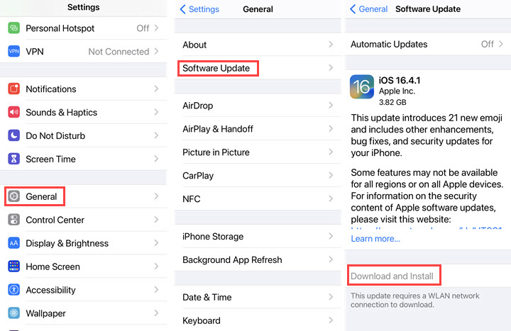 Fix iPhone Won't delete photos bu updating iOS