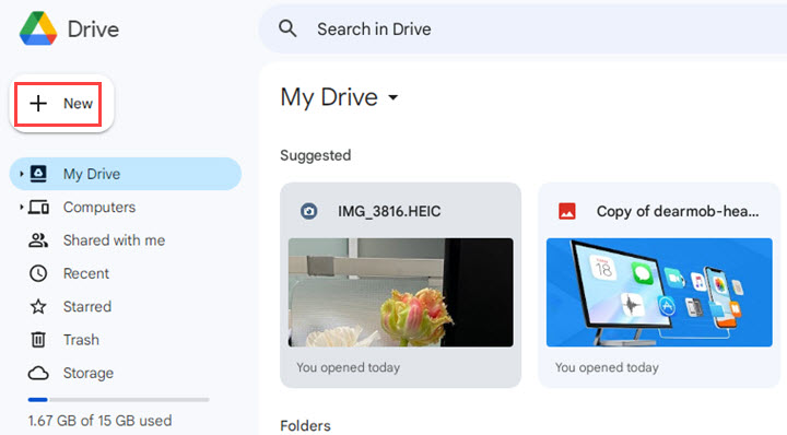 How to upload photos from iPhone to Google Drive on computer