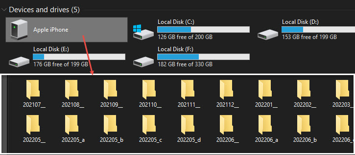 Using the DCIM folder