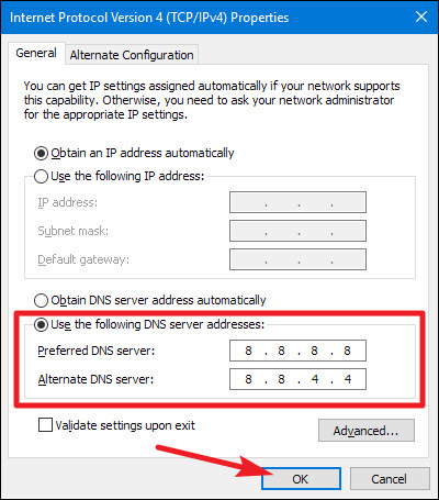 Change DNS