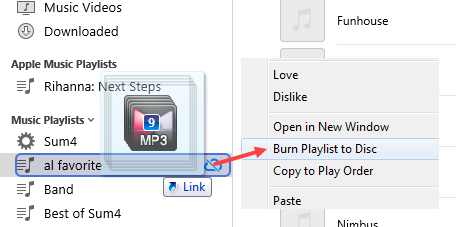 Burn Playlist to Disc