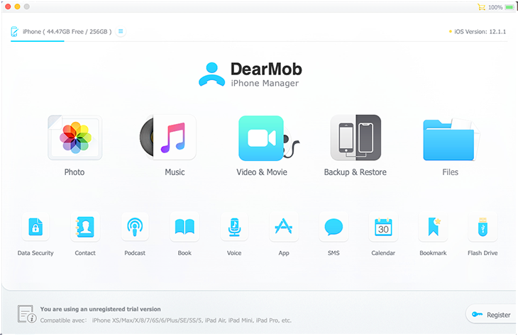 DearMob transfer between iPhone and Mac