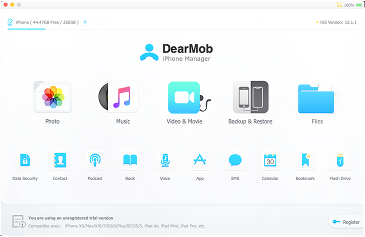 DearMob interface