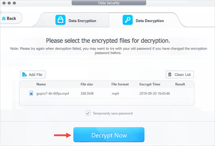 Decrypt files on Mac