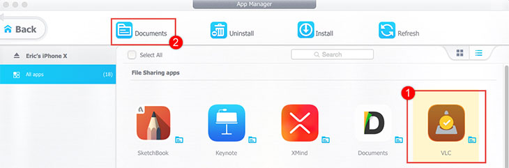 manage app file on Mac