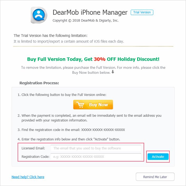 dearmob iphone manager windows