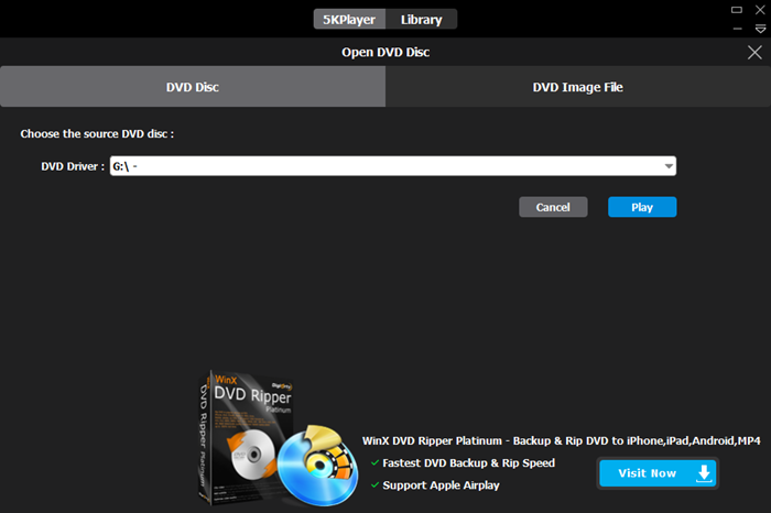 5KPlayer DVD Play