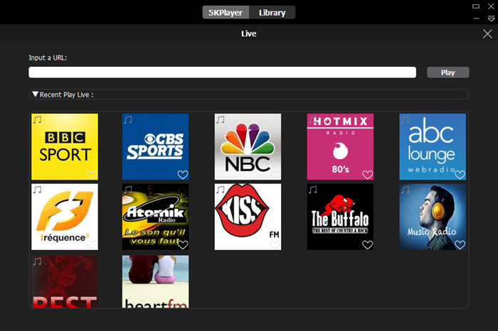 5KPlayer Radio Play