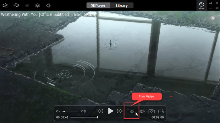 trim video with 5kplayer