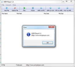 AMR Player 1.3 for Windows