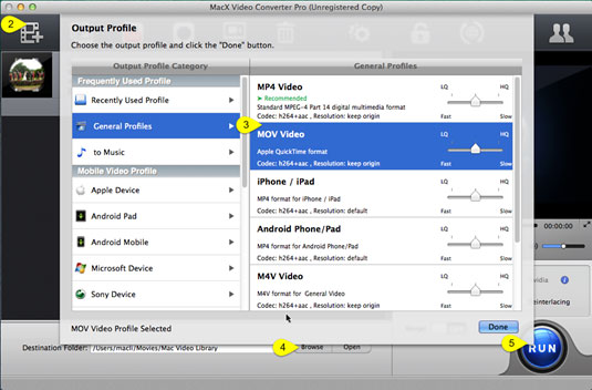 Convert AVI to QuickTime MOV