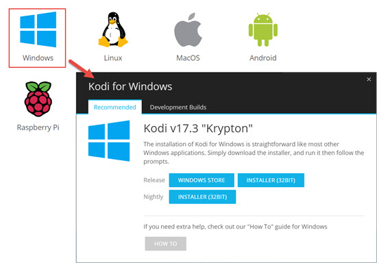 Download Kodi for Windows 10