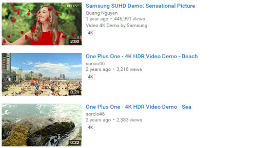 HDR Videos on YouTube
