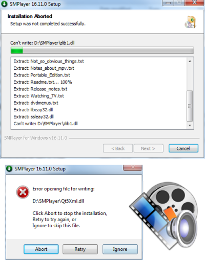 SMPlayer Windows 10 install error