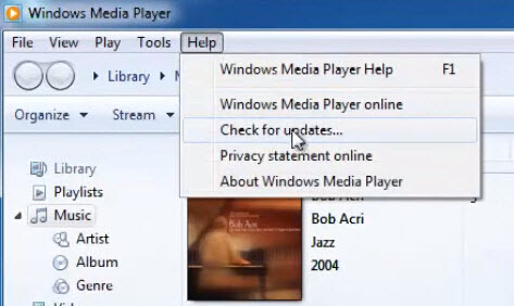 Update Windows Media Player