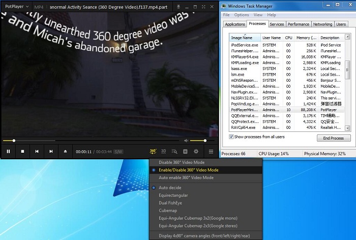Windows VLC Alternative 360 Video Playback