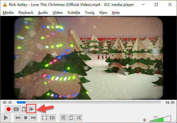 VLC Frame by Frame Button