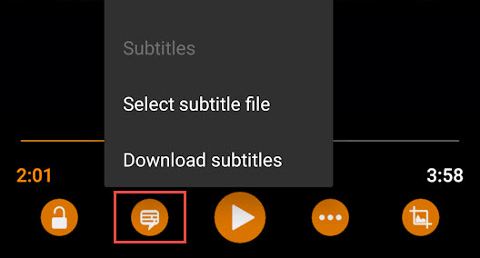 VLC Subtitle Synchronization Android