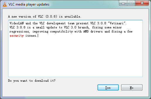 VLC Media Player Update