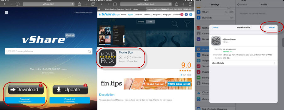 install moviebox for ipad via vshare