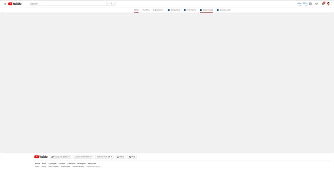 YouTube Blank Screen